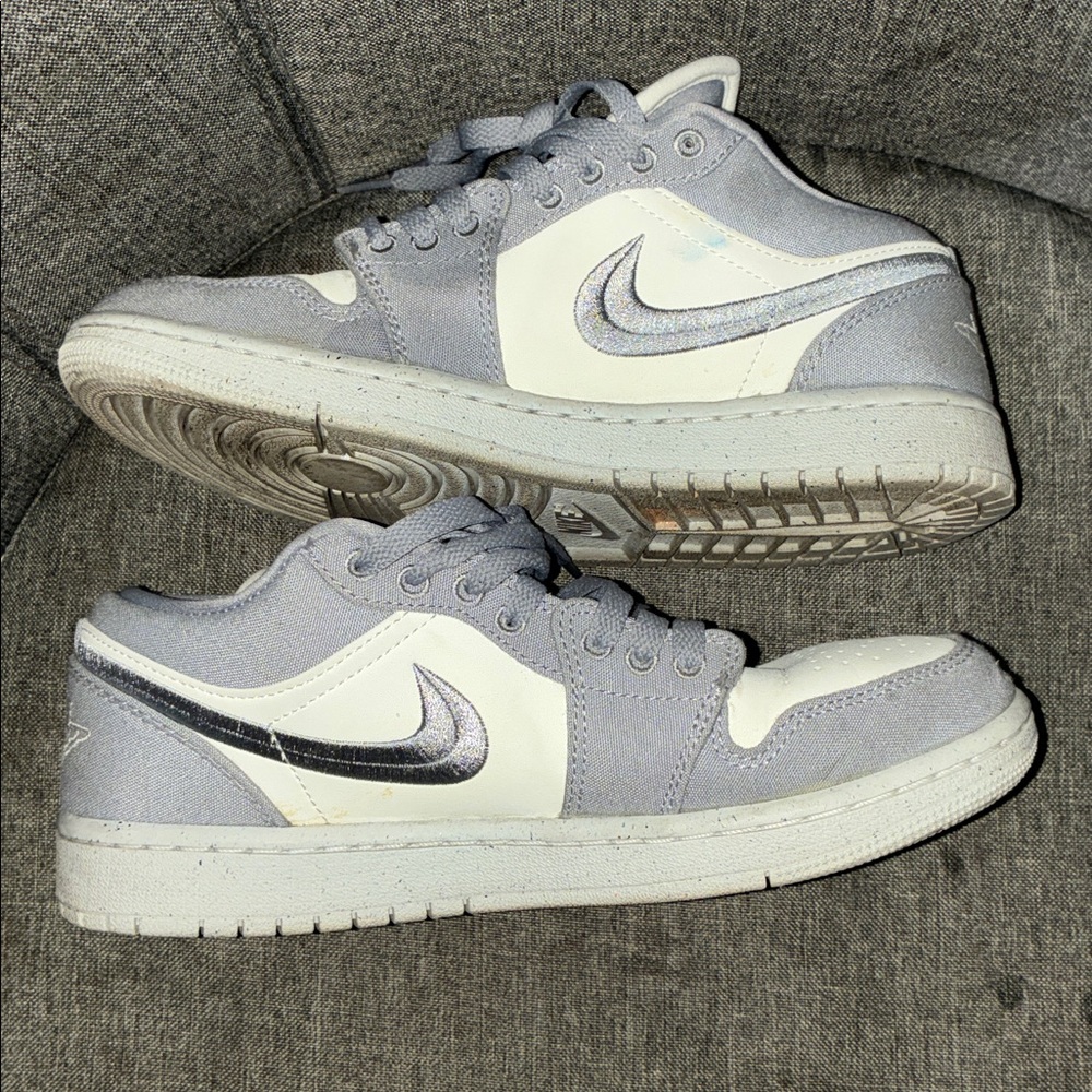 Jordan Women’s  Nike Low Top Sneakers in Gray and White